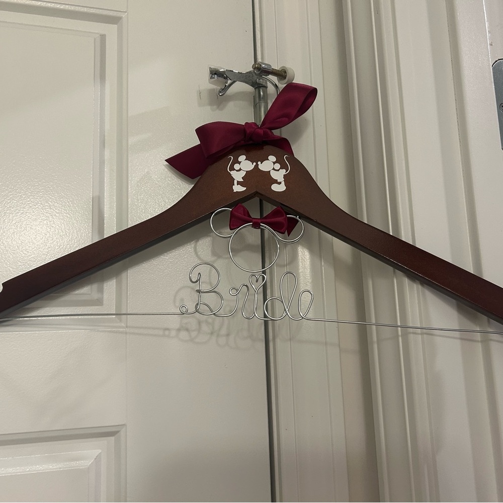Disney Bride Hanger with Bow and Wire Design